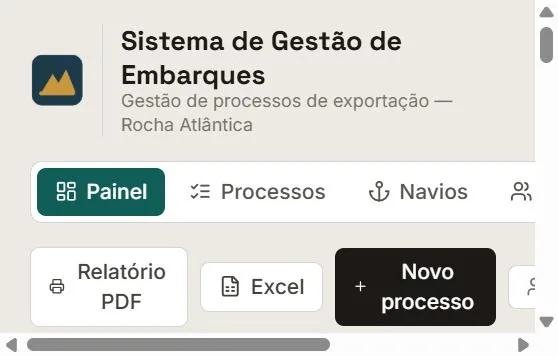 Sistema de Gestão de Embarques
